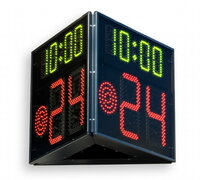 24-Sekunden-Anzeige und Chronometer, 3-seitig - FIBA zugelassen